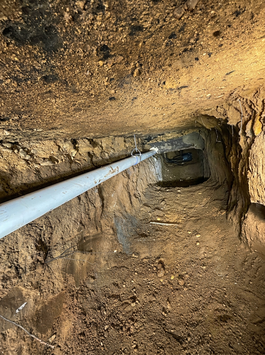 Tunnel excavation and under-slab plumbing repair in San Antonio